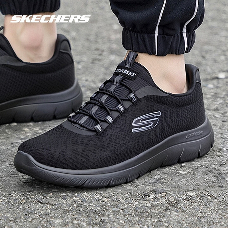 Men'S Shoes With Memory Foam - Skechers Men 52811‑BBK Summits Black Mesh