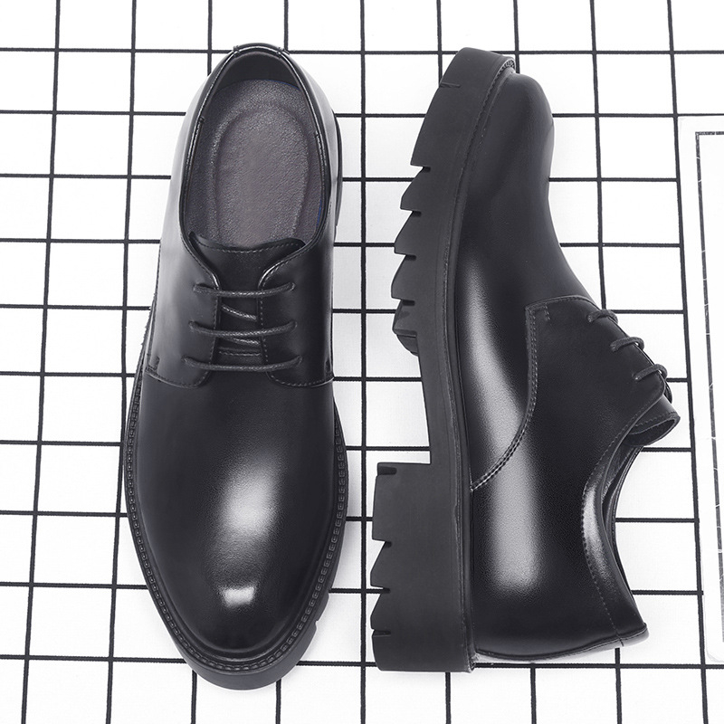 Men Shoes For Office Work - Mens Black Leather Lace Up Dress