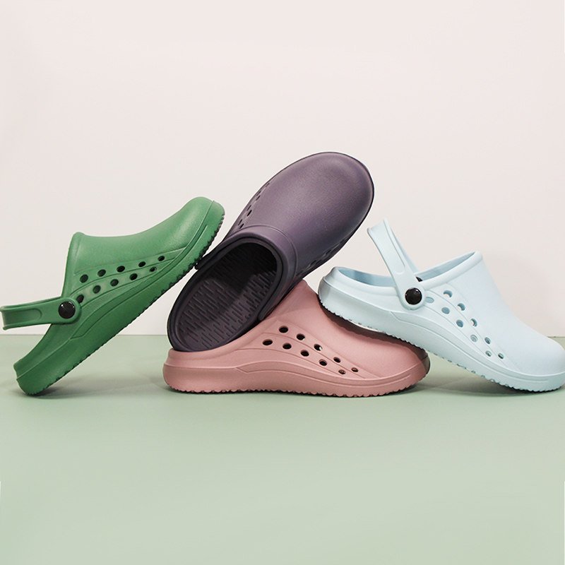 Men Shoes For Office Work - Step-in Solid Color Medical Nursing Clogs