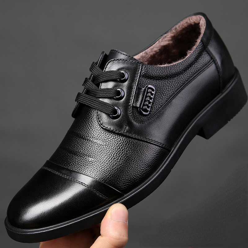 Men Shoes For Office Work - Mùa Đông Nam Da Thật Chính