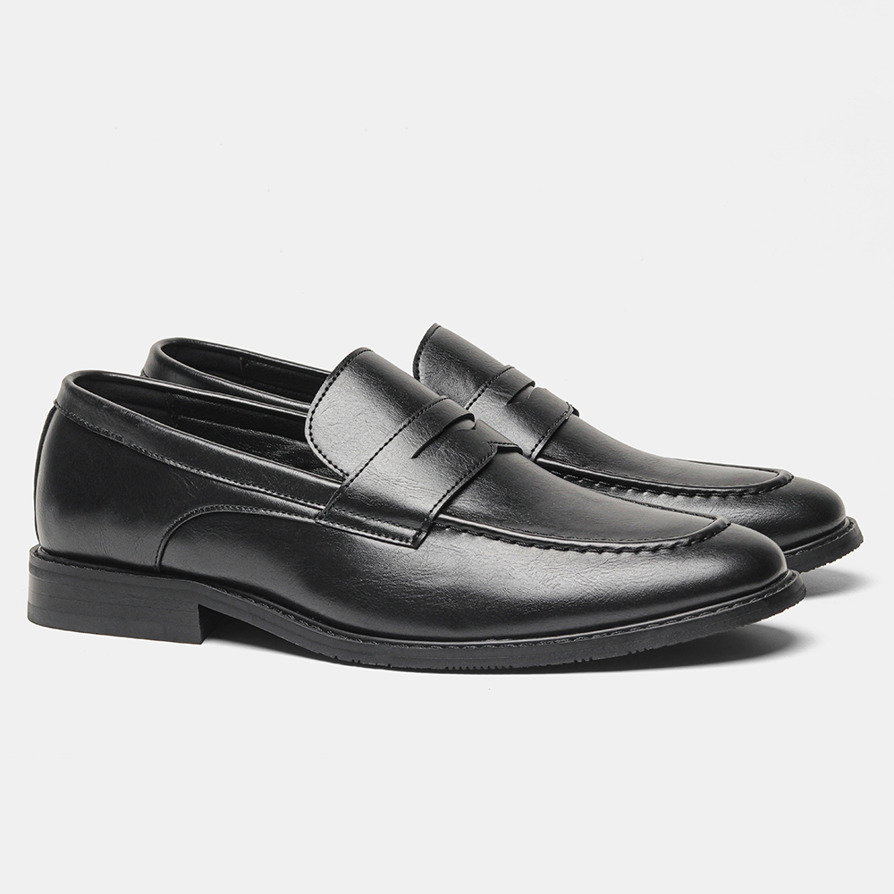 Men's Black Penny Loafers Clas - đánh giá và giá Men Shoes For Office Work