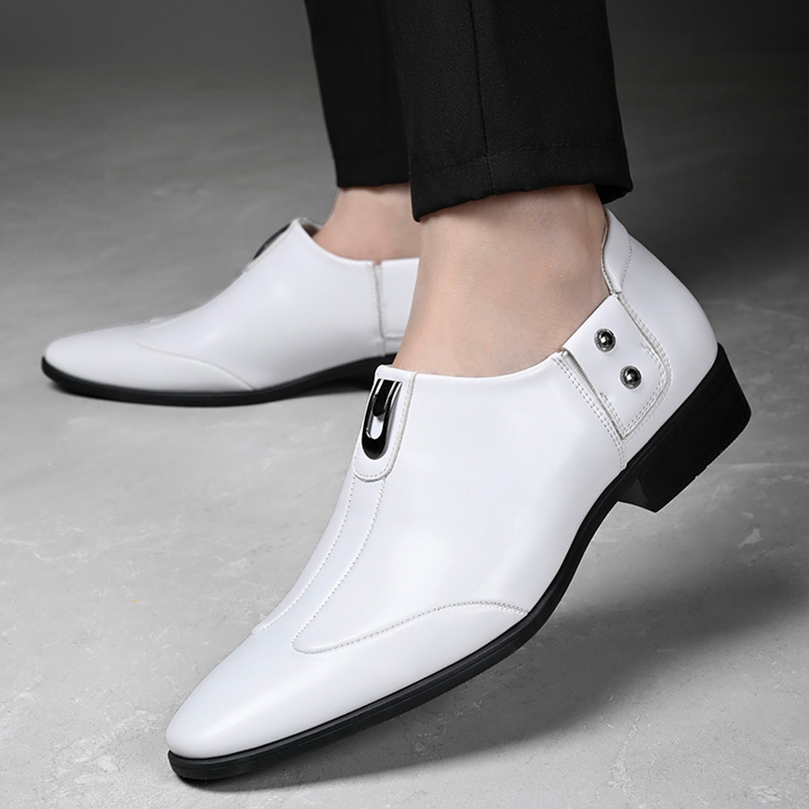 White Men'S Soft Leather Casua - đánh giá và giá Men Shoes For Office Work