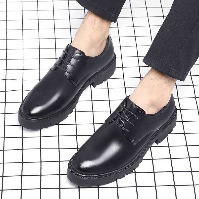 Mens Black Leather Lace Up Dre - đánh giá và giá Men Shoes For Office Work