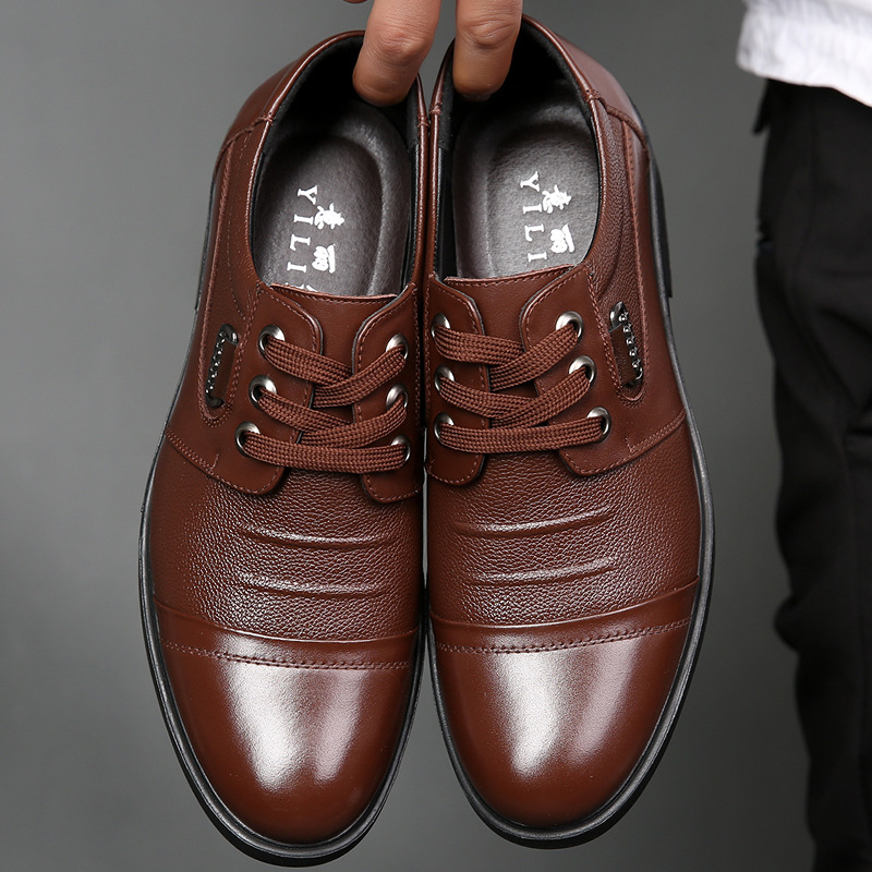 Mùa Đông Nam Da Thật Chính Hãn - đánh giá và giá Men Shoes For Office Work